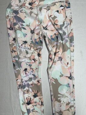 RBX Pastel Floral Active Leggings in Peach, Lavender & Sage